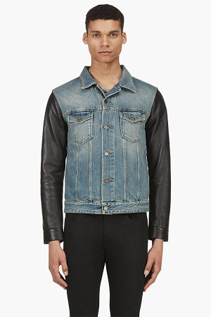 Saint Laurent Denim Leather Jacket